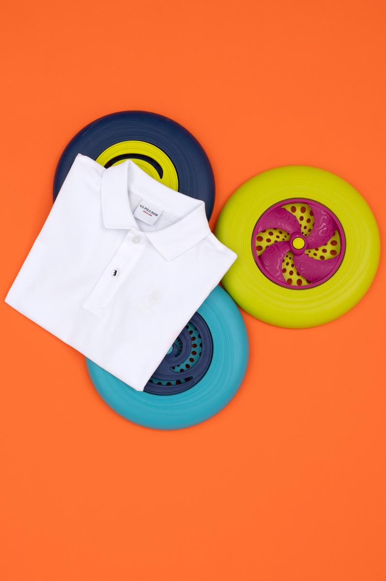 Erkek Çocuk Beyaz Basic Polo Yaka Tişört