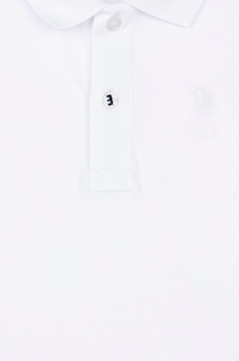 Erkek Çocuk Beyaz Basic Polo Yaka Tişört