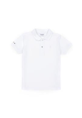 Erkek Çocuk Beyaz Basic Polo Yaka Tişört - 50279572034