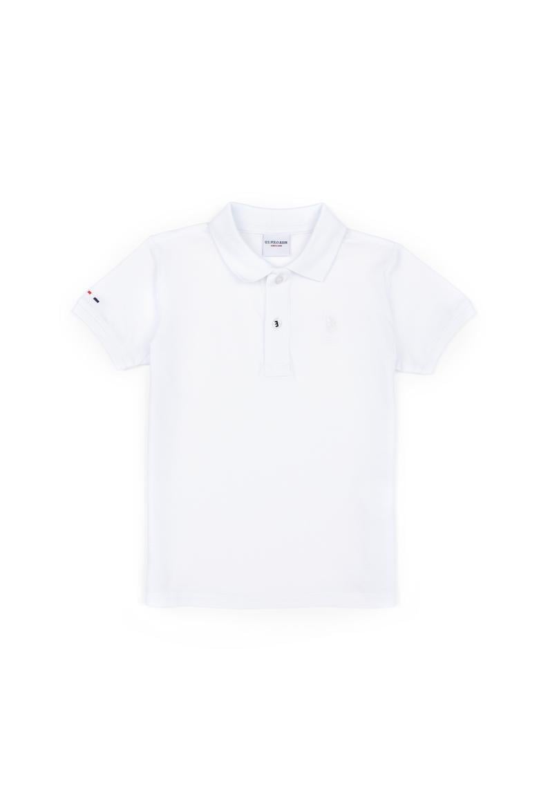 Erkek Çocuk Beyaz Basic Polo Yaka Tişört - 50279572034