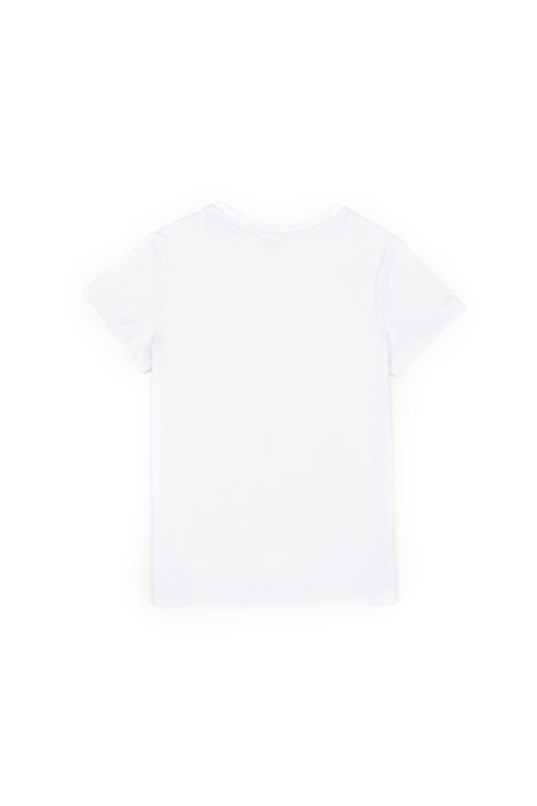 Erkek Çocuk Beyaz Basic Bisiklet Yaka Tişört - 50279612003