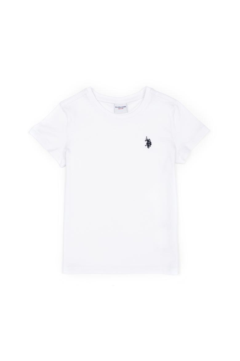 Erkek Çocuk Beyaz Basic Bisiklet Yaka Tişört - 50279612003