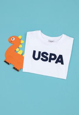 Erkek Çocuk Beyaz Basic Bisiklet Yaka Tişört - 50279614009