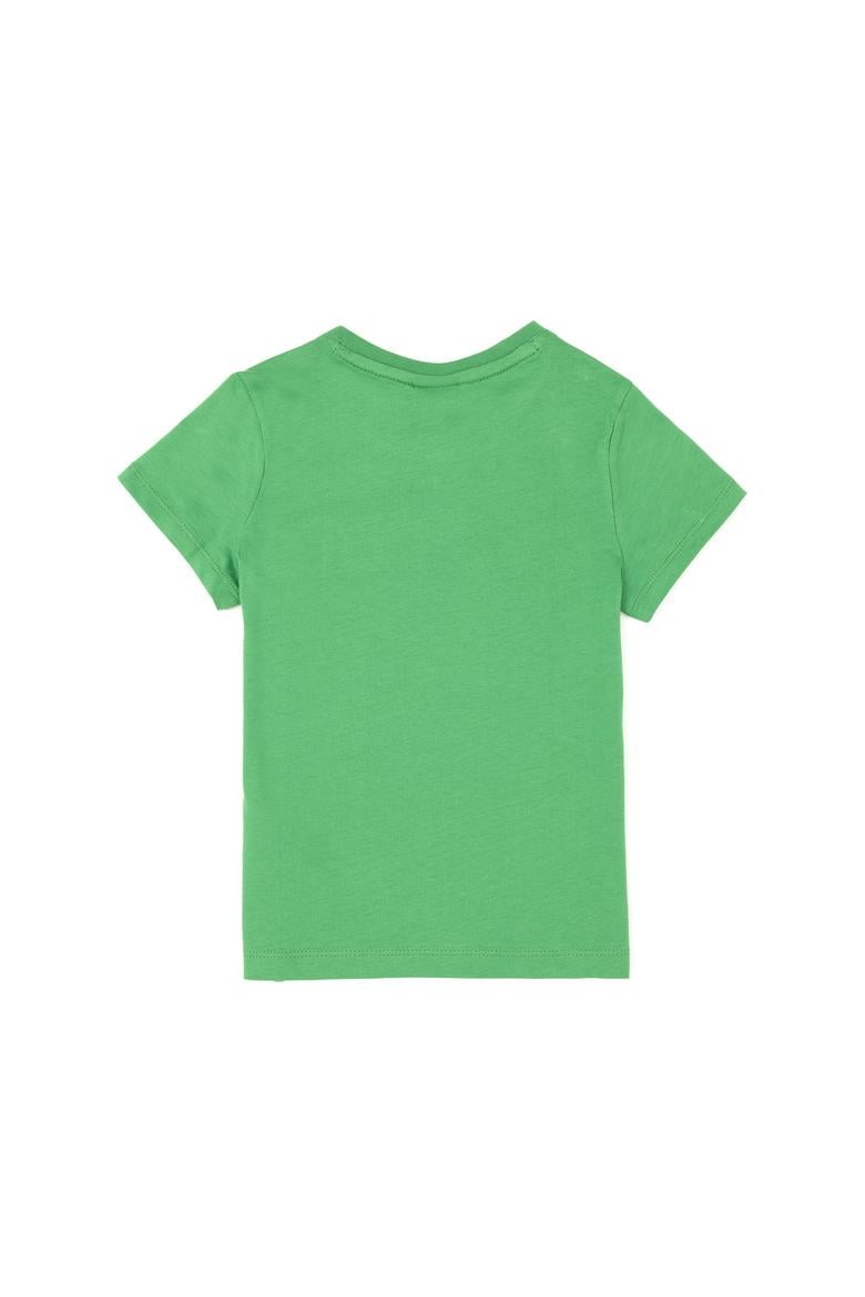Erkek Çocuk Yeşil Basic Bisiklet Yaka Tişört - 50279614086
