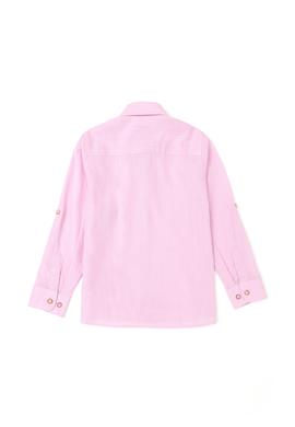 Erkek Çocuk Pembe Uzun Kollu Basic Gömlek - 50283994013