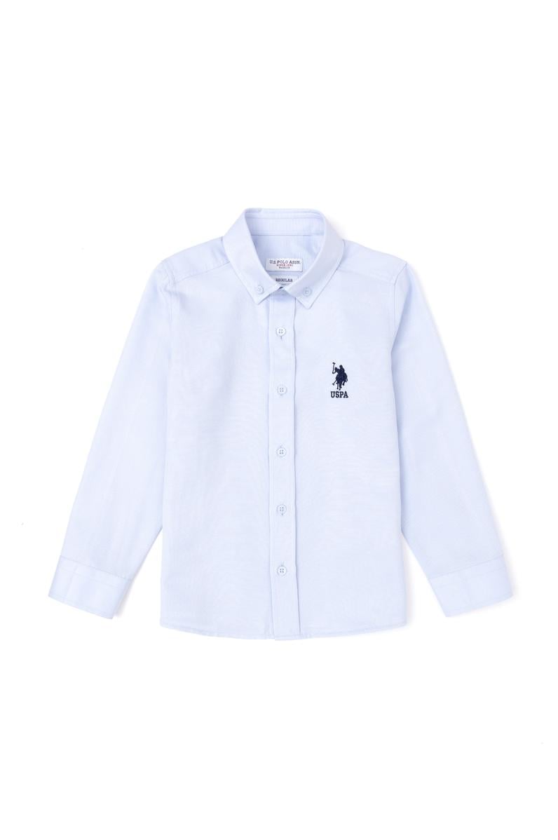 Erkek Çocuk Açık Mavi Uzun Kollu Basic Gömlek