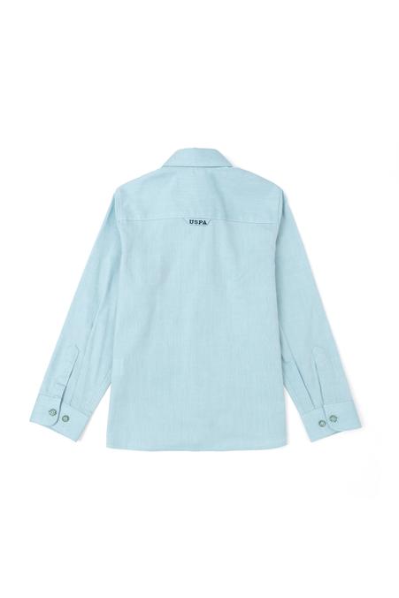 Erkek Çocuk Mint Uzun Kollu Basic Gömlek