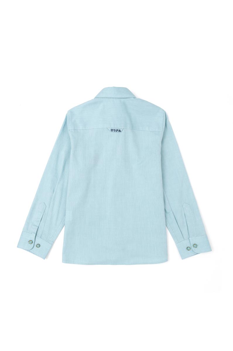 Erkek Çocuk Mint Uzun Kollu Basic Gömlek