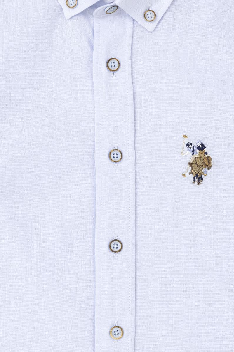 Erkek Çocuk Açık Mavi Kısa Kollu Gömlek