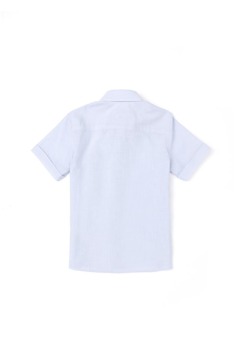 Erkek Çocuk Açık Mavi Kısa Kollu Gömlek