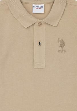 Erkek Çocuk Açık Haki Basic Polo Yaka Tişört - 50279572265