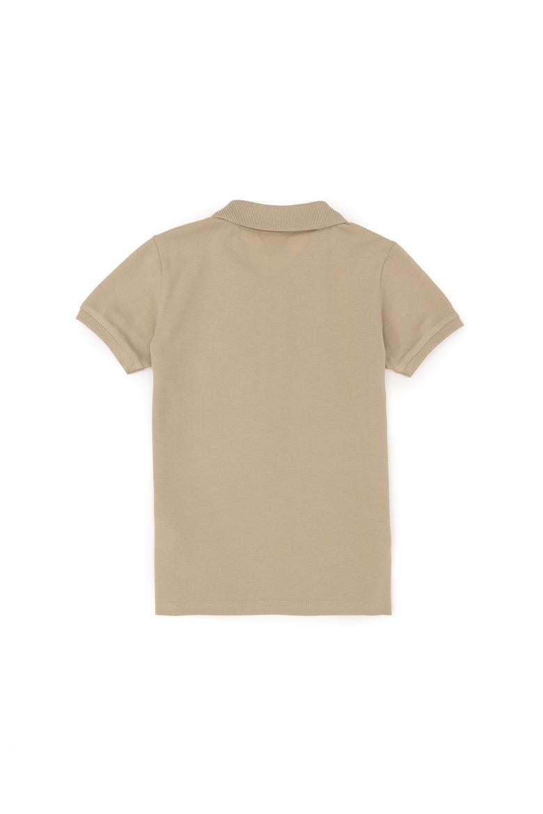 Erkek Çocuk Açık Haki Basic Polo Yaka Tişört - 50279572265