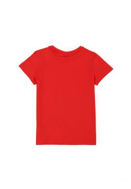 Erkek Çocuk Kırmızı Basic Bisiklet Yaka Tişört - 50279612047