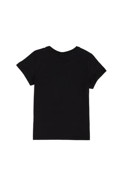 Erkek Çocuk Siyah Basic Bisiklet Yaka Tişört