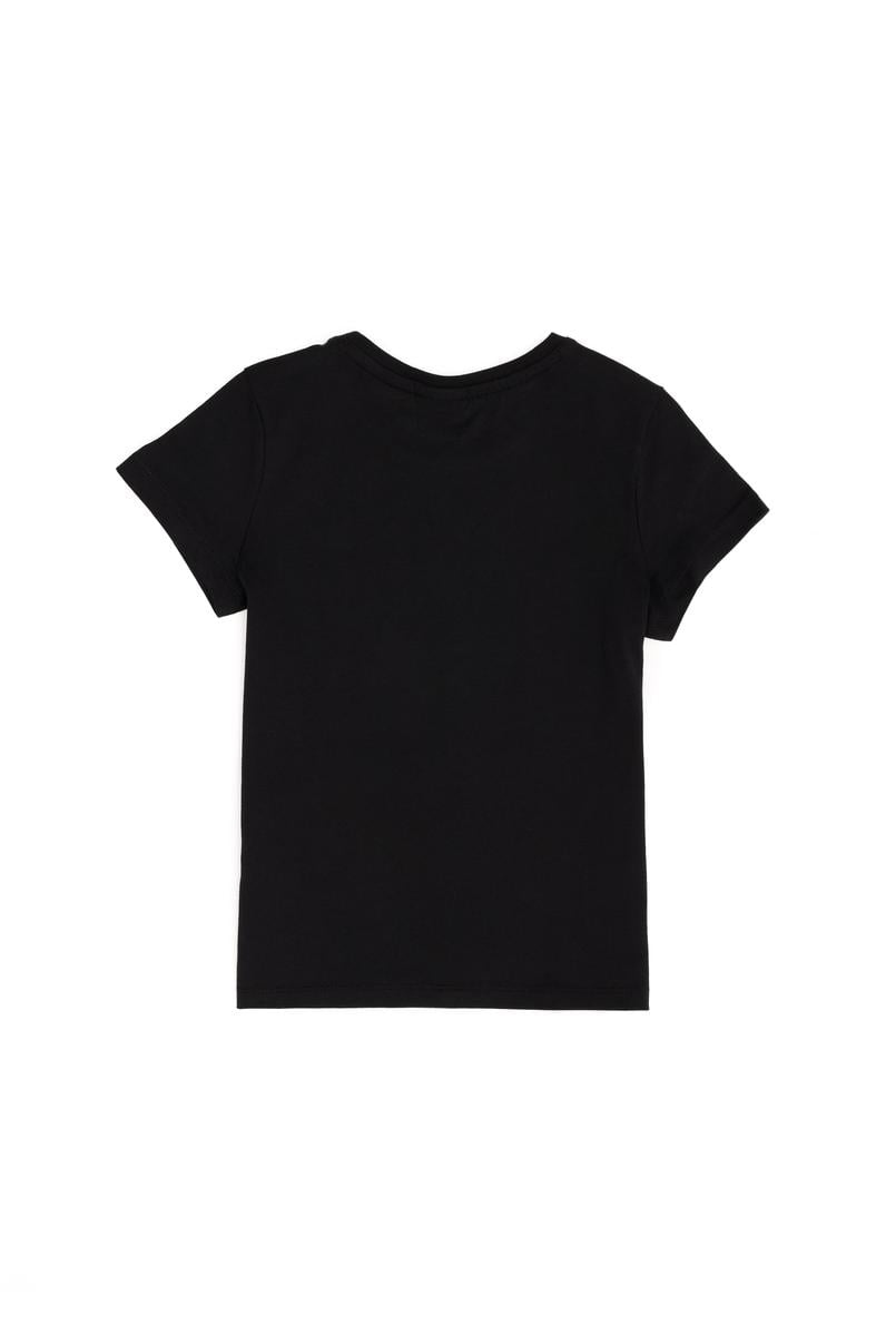 Erkek Çocuk Siyah Basic Bisiklet Yaka Tişört