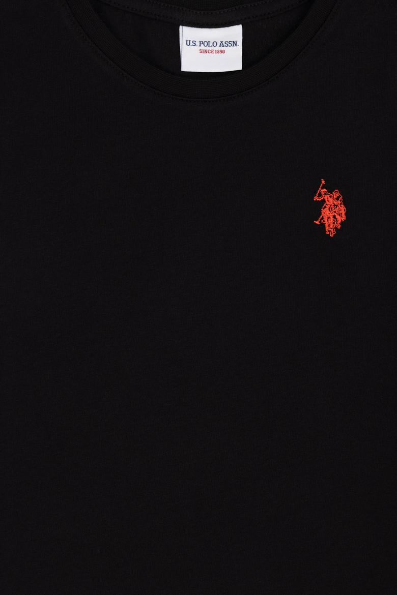 Erkek Çocuk Siyah Basic Bisiklet Yaka Tişört - 50279612175