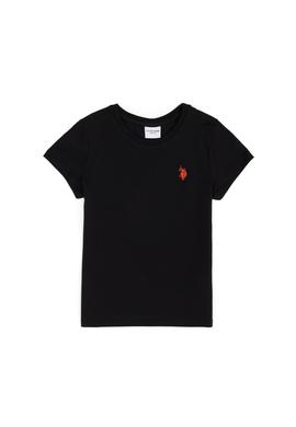 Erkek Çocuk Siyah Basic Bisiklet Yaka Tişört - 50279612175