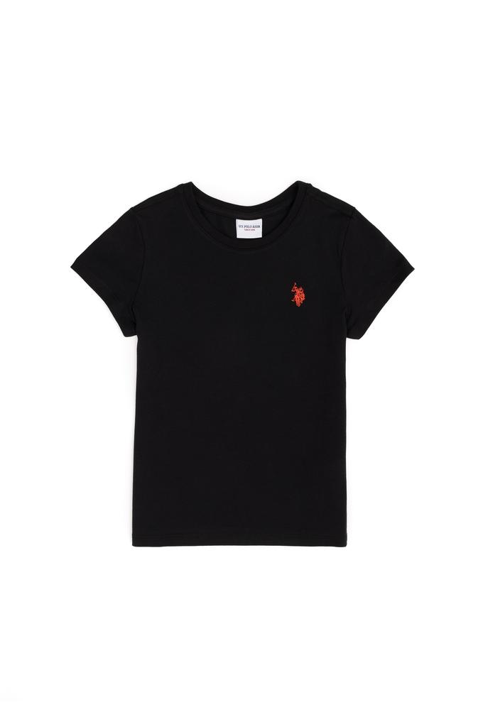 Erkek Çocuk Siyah Basic Bisiklet Yaka Tişört