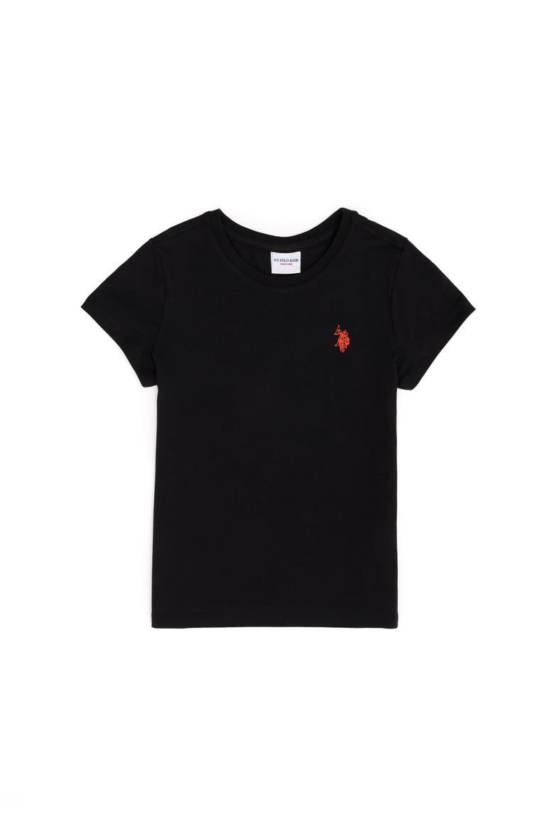 Erkek Çocuk Siyah Basic Bisiklet Yaka Tişört