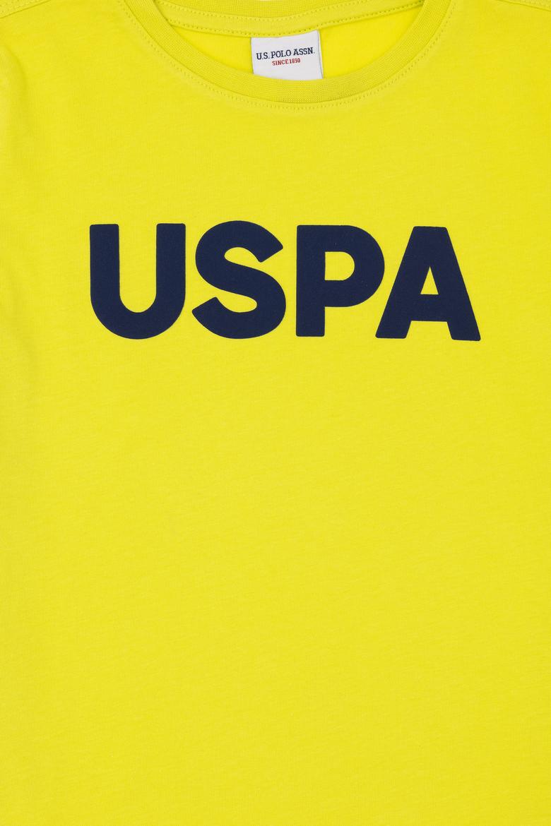 Erkek Çocuk Fıstık Yeşili Basic Bisiklet Yaka Tişört - 50279614174