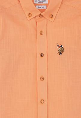 Erkek Çocuk Somon Uzun Kollu Basic Gömlek - 50283994037