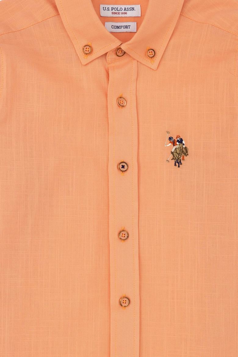 Erkek Çocuk Somon Uzun Kollu Basic Gömlek - 50283994037