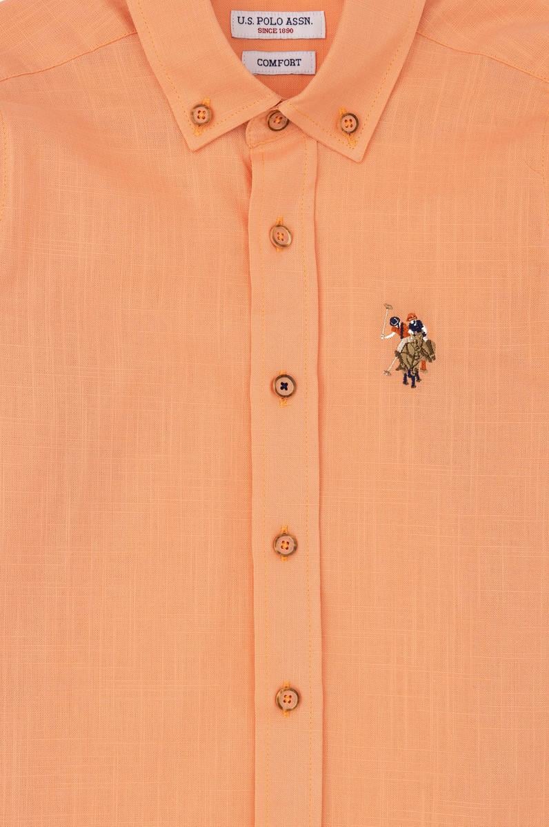 Erkek Çocuk Somon Uzun Kollu Basic Gömlek