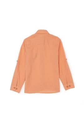Erkek Çocuk Somon Uzun Kollu Basic Gömlek - 50283994037