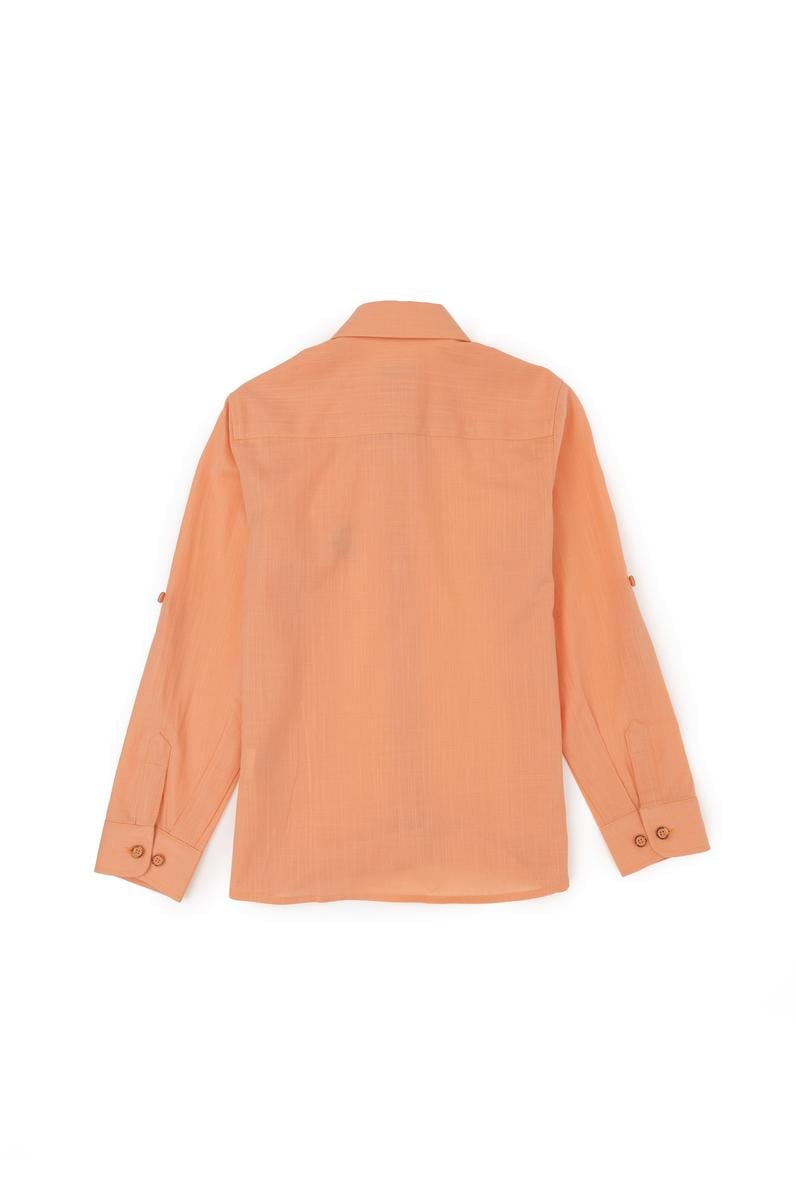 Erkek Çocuk Somon Uzun Kollu Basic Gömlek