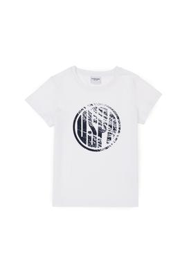 Erkek Çocuk Beyaz Basic Bisiklet Yaka Tişört - 50284819042