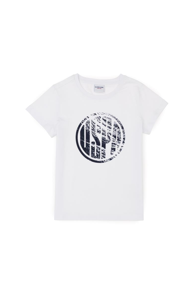 Erkek Çocuk Beyaz Basic Bisiklet Yaka Tişört - 50284819042