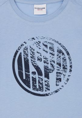 Erkek Çocuk Açık Mavi Basic Bisiklet Yaka Tişört - 50284819062