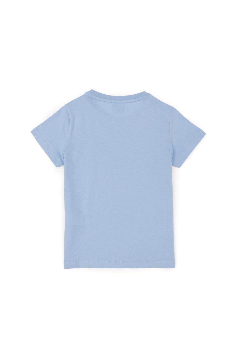 Erkek Çocuk Açık Mavi Basic Bisiklet Yaka Tişört - 50284819062