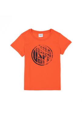 Erkek Çocuk Nar Çiçeği Basic Bisiklet Yaka Tişört - 50284819088