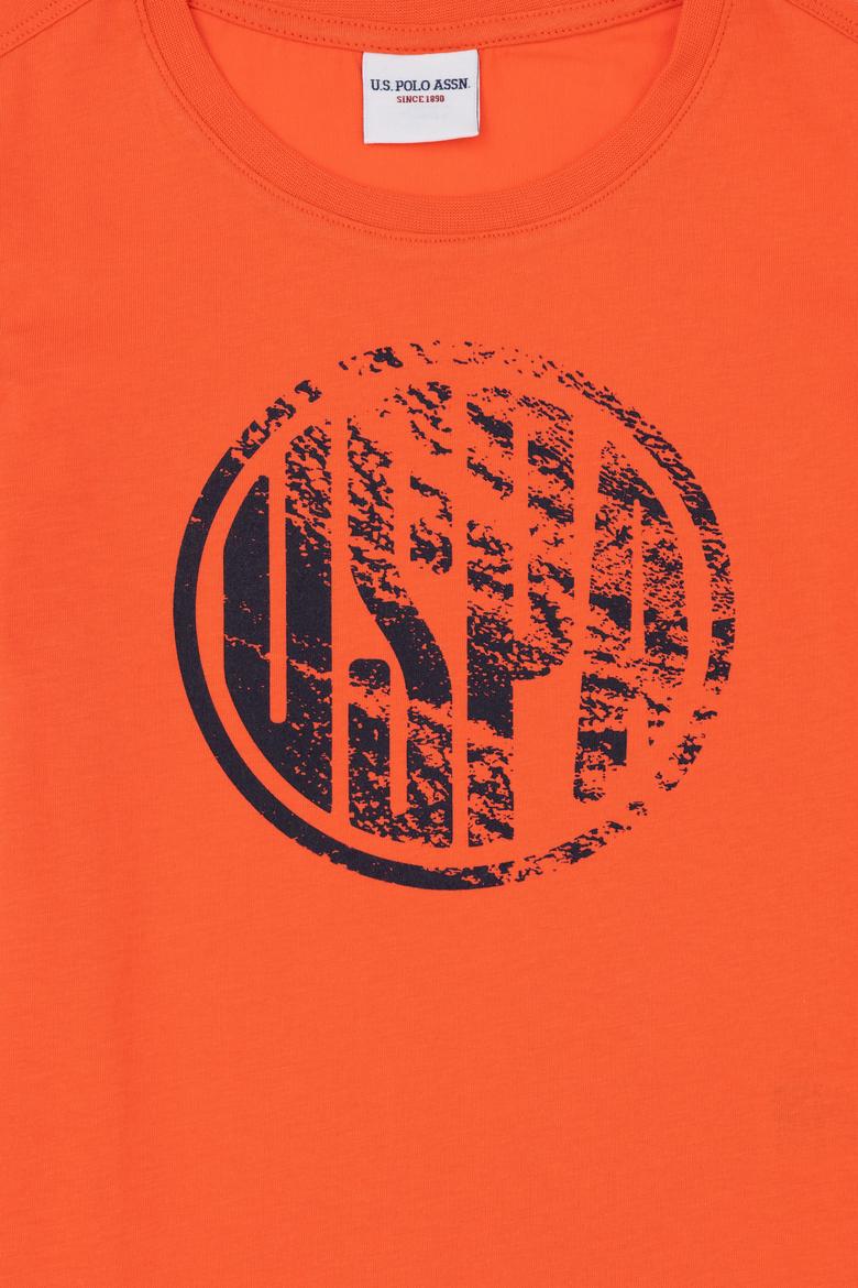 Erkek Çocuk Nar Çiçeği Basic Bisiklet Yaka Tişört - 50284819088