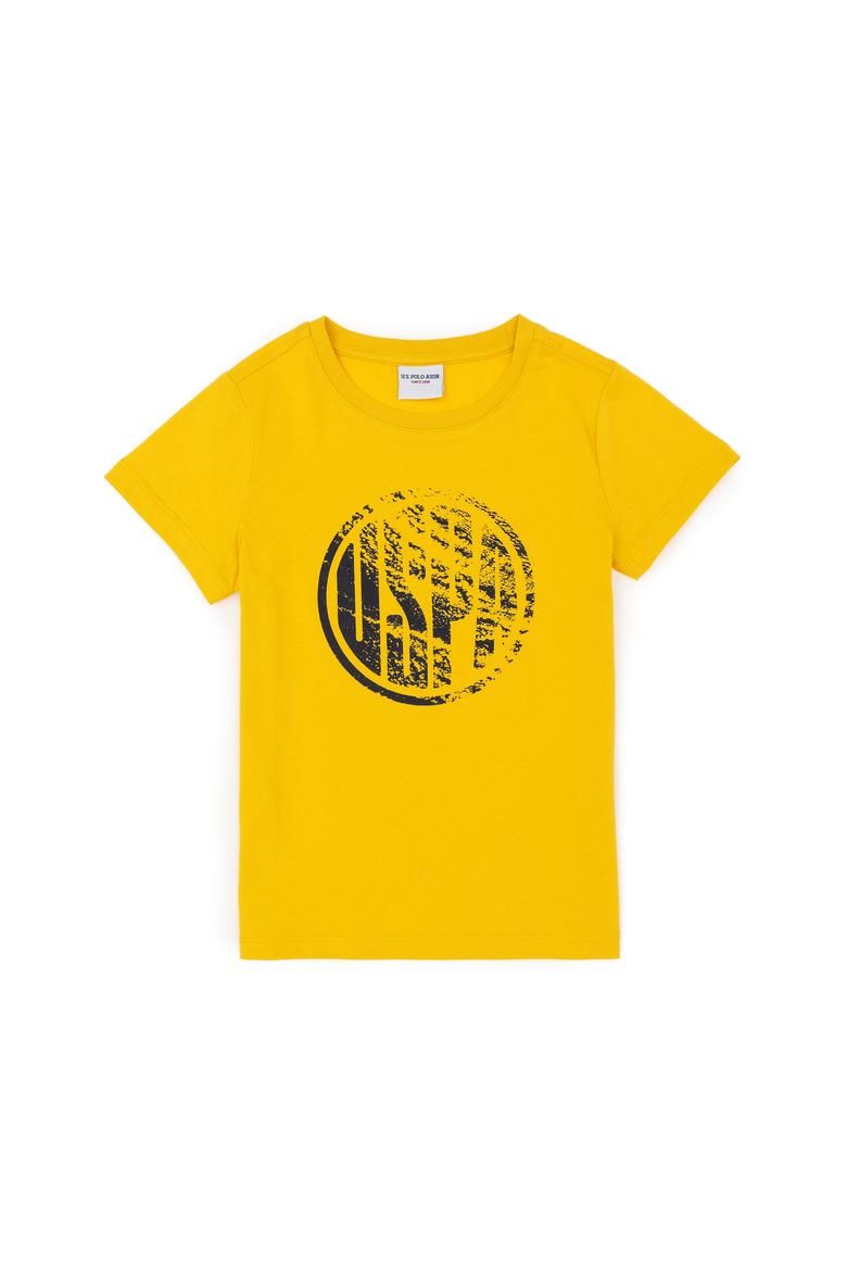 Erkek Çocuk Safran Basic Bisiklet Yaka Tişört