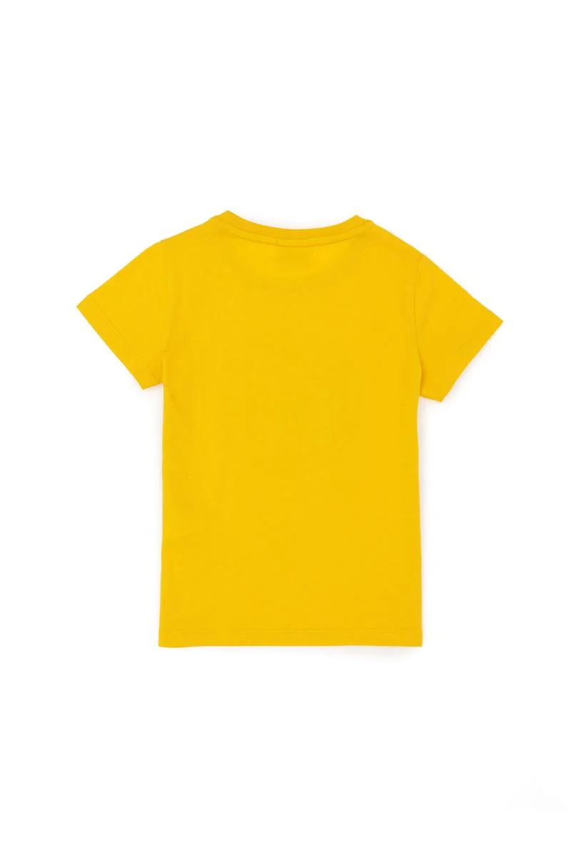 Erkek Çocuk Safran Basic Bisiklet Yaka Tişört