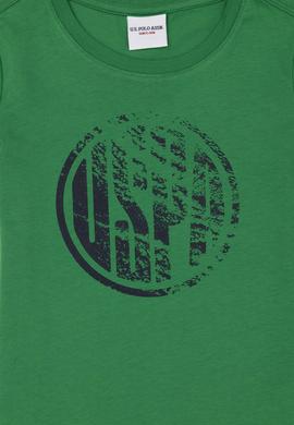 Erkek Çocuk Yeşil Basic Bisiklet Yaka Tişört - 50284819115