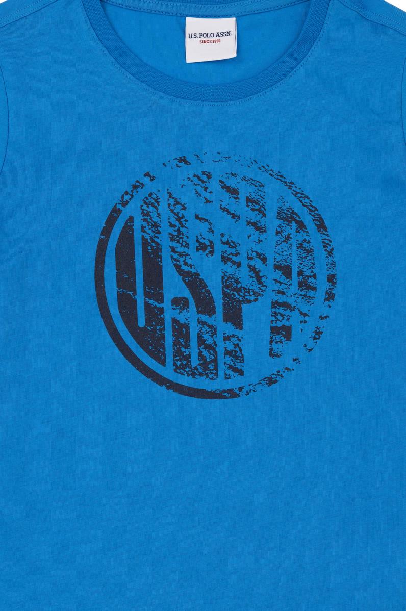 Erkek Çocuk Saks Basic Bisiklet Yaka Tişört