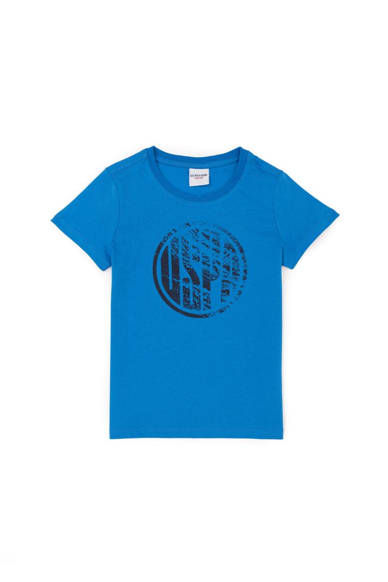 Erkek Çocuk Saks Basic Bisiklet Yaka Tişört - 50284819131