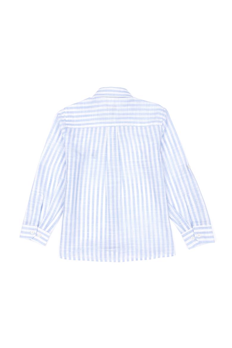 Erkek Çocuk Mavi Uzun Kollu Gömlek - 50288699013