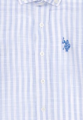 Erkek Çocuk Mavi Uzun Kollu Gömlek - 50288699013