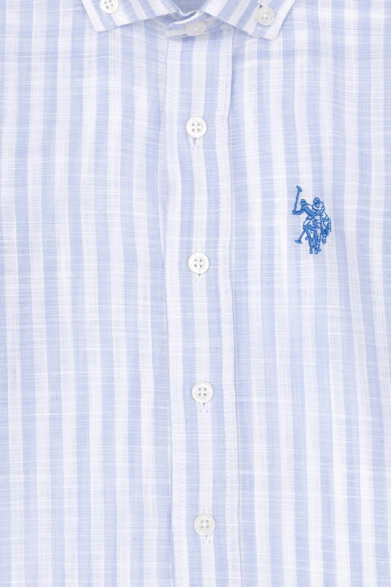 Erkek Çocuk Mavi Uzun Kollu Gömlek - 50288699013