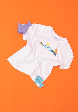 Erkek Çocuk Beyaz Bisiklet Yaka Tişört - 50288050015