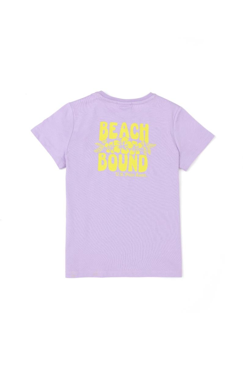 Erkek Çocuk Lila Bisiklet Yaka Tişört