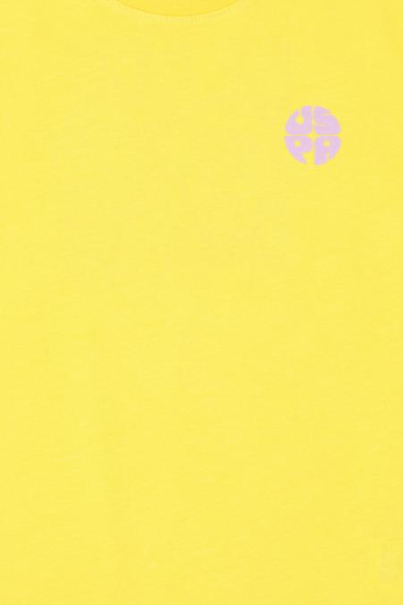 Erkek Çocuk Sarı Bisiklet Yaka Tişört