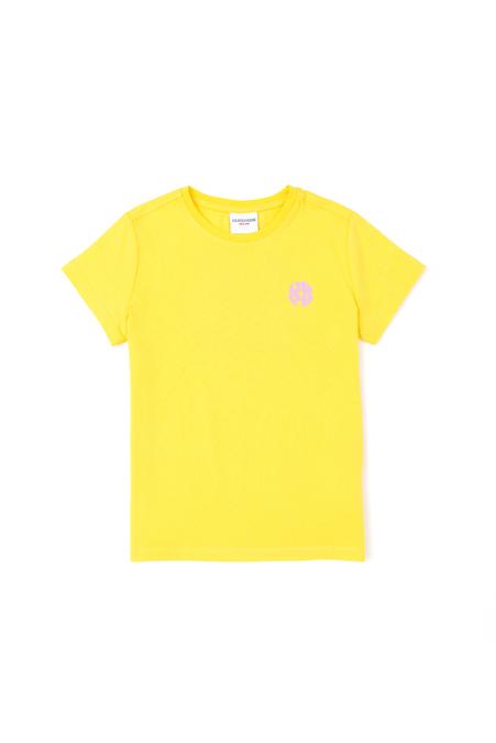 Erkek Çocuk Sarı Bisiklet Yaka Tişört