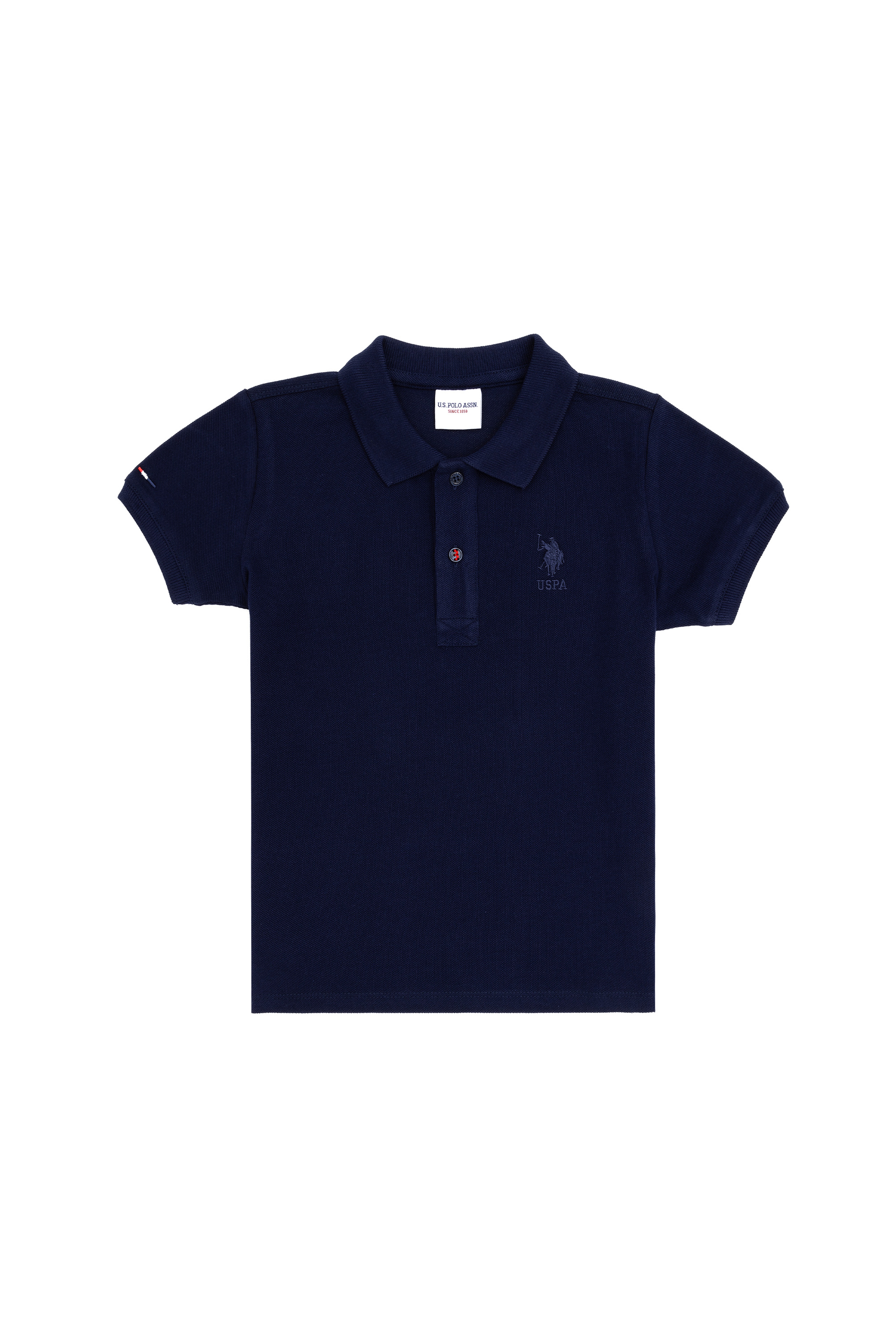 Erkek Çocuk Lacivert Basic Polo Yaka Tişört - Image 1