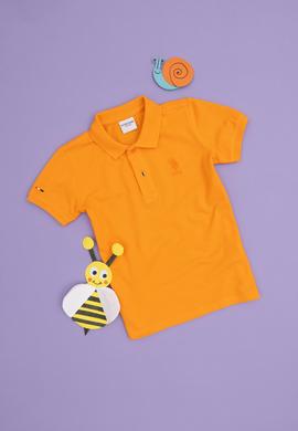 Erkek Çocuk Turuncu Basic Polo Yaka Tişört - 50279572188