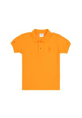 Erkek Çocuk Turuncu Basic Polo Yaka Tişört - 50279572188